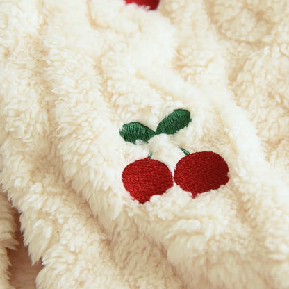 Thickened Flannel Sleepwear Set for Women Long Sleeve Long Pants Embroidered Home Clothes Soft Comfortable Winter Outfit