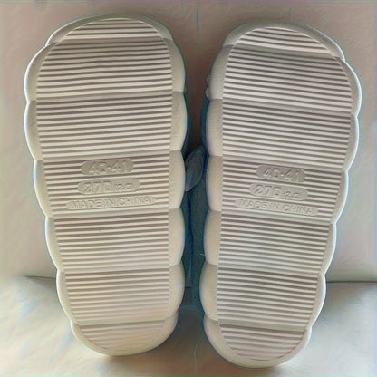 Men's Home Slippers Autumn and Winter New Interesting Cartoon Shark Plaid Cotton Slippers