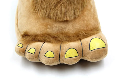 Creative Hobbit Plush Cotton Slippers Men's Large Size Home Use Gift Thick Bottom Warm Shoes Soft Home Slippers for Men
