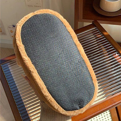 2025 Women's Home Slippers Sweet Fluffy Rainbow Bear Lady slippers indoor Anti slip lightweight keep warm Winter House Shoes 44