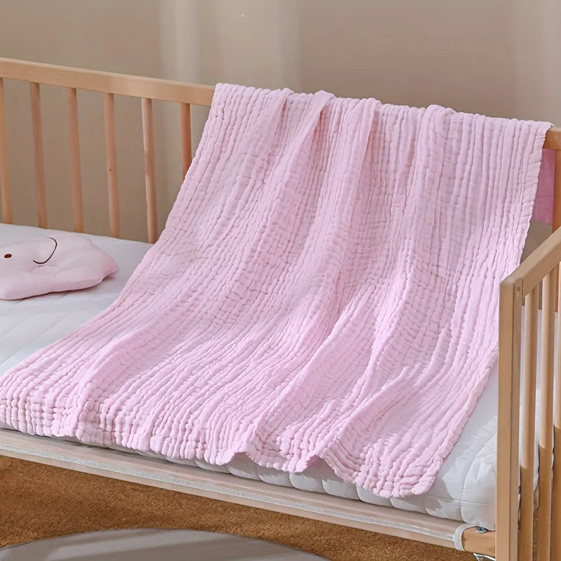 Grand plaid gaze coton 6 couches — Douceur toutes saisons & respirabilité naturelle