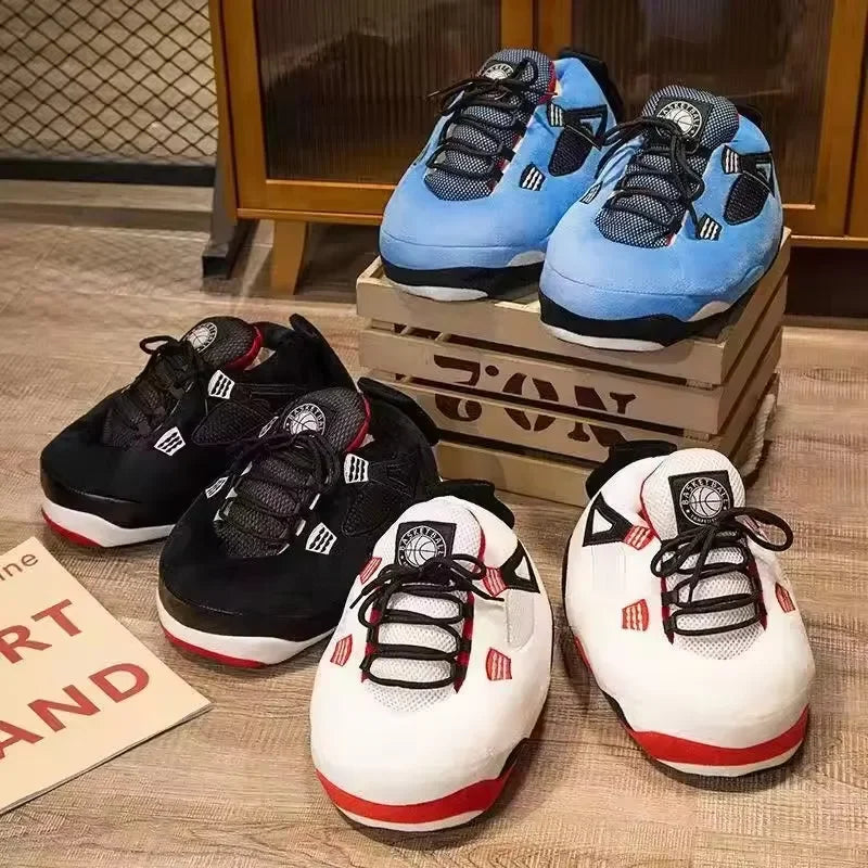 Women's/Men Winter Cotton Shoes Size 36-44 Cute Cartoon Animal Warm Home Plush Shoes Woman Male Foam Sneakers Bread Fat Slippers