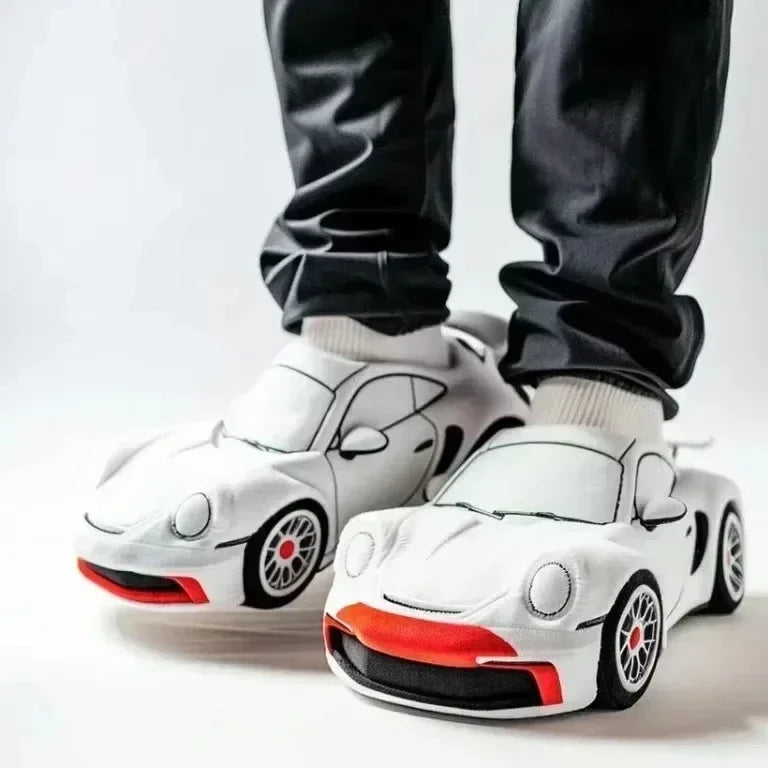 2026 New For BMW Porsche racing plush slippers toy Cotton Shoes Warm Home Plush Shoes Car Slippersr Christmas gifts