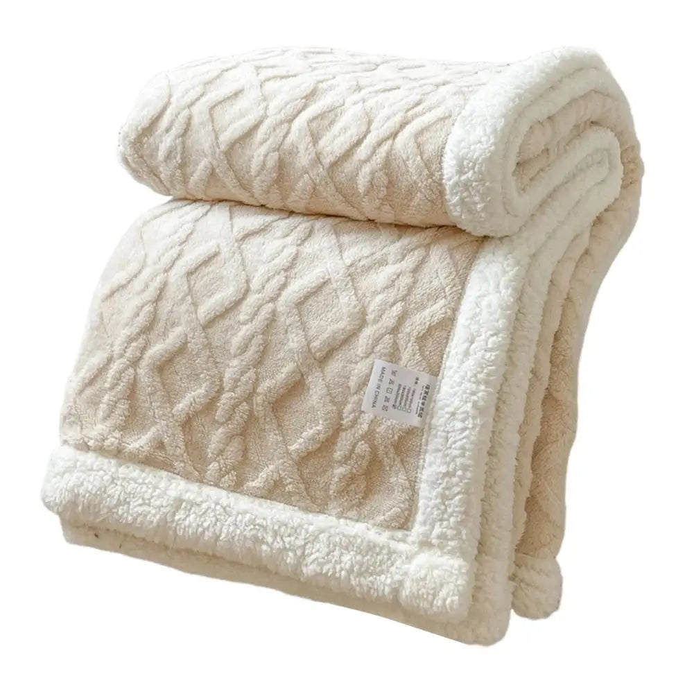 Couverture jacquard double face hiver — Chaleur profonde & design élégant