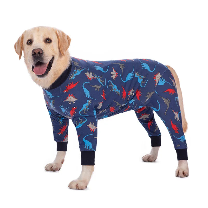 2024 Christmas Clothes For Dogs Red Pet Dog Pajamas Christmas Decorations Dog Jumpsuit Warm Dog Christmas Outfits For Dogs