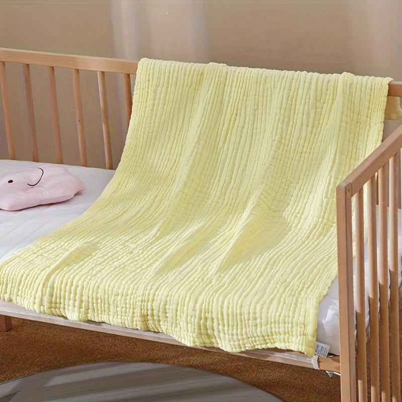 Grand plaid gaze coton 6 couches — Douceur toutes saisons & respirabilité naturelle