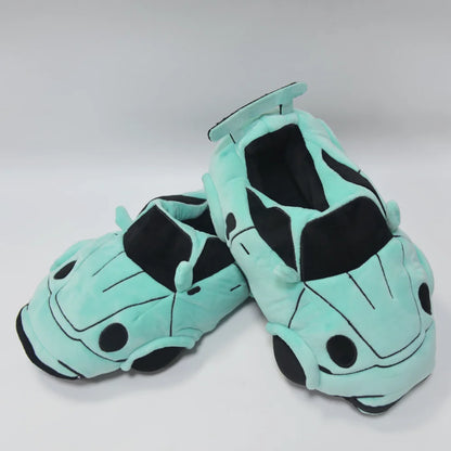 Highland Cow 14 Colors Car Plush Slippers Fun Vehicle Shape Stuffed Shoes Women Men Christmas Indoor House Slippers