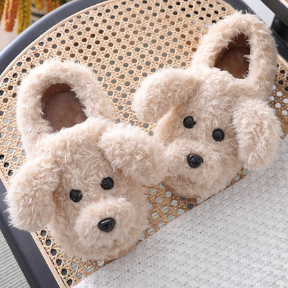 Gacimy Winter Plush Slippers For Women Cute Milk Cow Fluffy Cotton Shoes Girls Fashion Cartoon Indoor Warm Comfortable Slippers