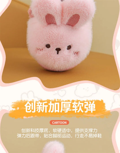 New Children's Cartoon Animals Wrap Plush Slippers Soft Sole Non-slip Winter Warm Baby Boys Girls Indoor Home Cotton Shoes