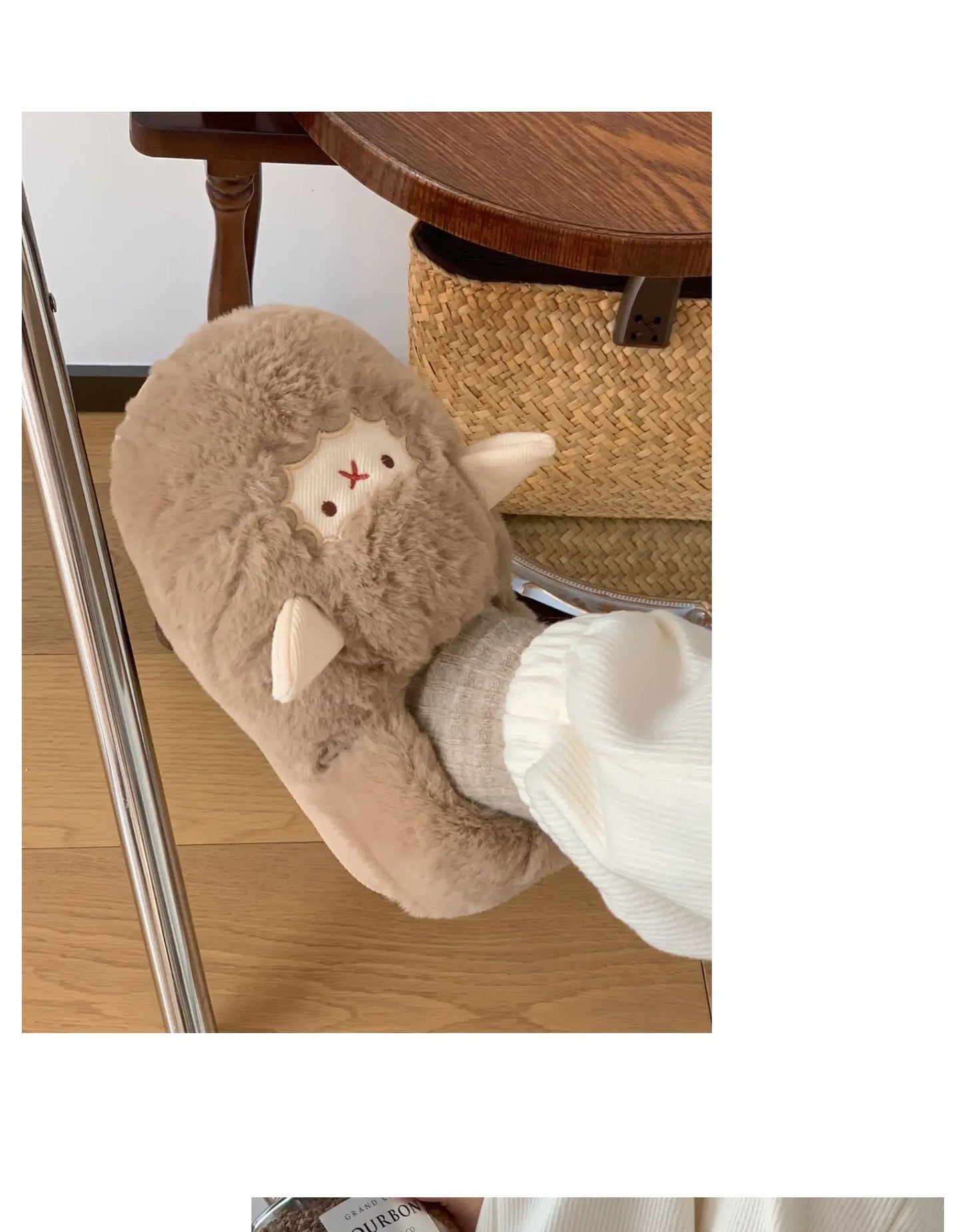 Gacimy Winter Plush Slippers For Women Cute Milk Cow Fluffy Cotton Shoes Girls Fashion Cartoon Indoor Warm Comfortable Slippers