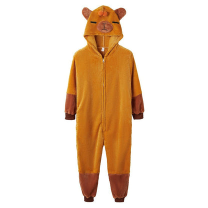 Kigurumi Unisex Frog Bear Cosplay Animal Onesie Women Halloween Costume Christmas One Piece Pajamas Set Winter Flannel Sleepwear