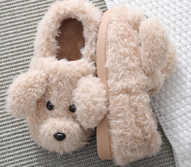 Gacimy Winter Plush Slippers For Women Cute Milk Cow Fluffy Cotton Shoes Girls Fashion Cartoon Indoor Warm Comfortable Slippers