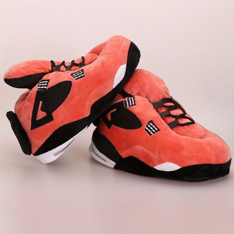 Women's/Men Winter Cotton Shoes Size 36-44 Cute Cartoon Animal Warm Home Plush Shoes Woman Male Foam Sneakers Bread Fat Slippers