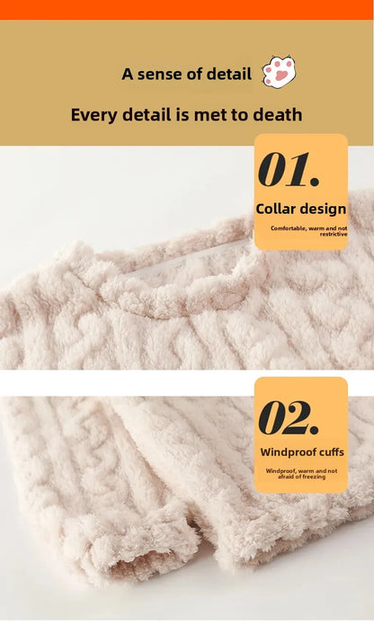 Thickened Coral Fleece Long Sleeve Sleepwear for Couples Spring Autumn Winter Flannel Warm Home Clothes Men Women Winter Home Py