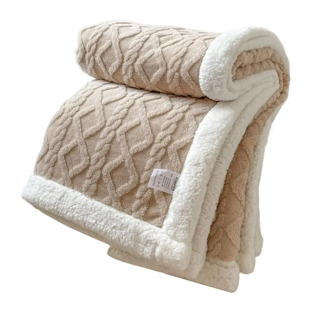 Couverture jacquard double face hiver — Chaleur profonde & design élégant