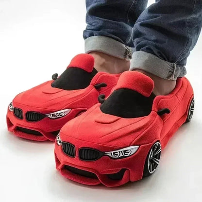 2026 New For BMW Porsche racing plush slippers toy Cotton Shoes Warm Home Plush Shoes Car Slippersr Christmas gifts