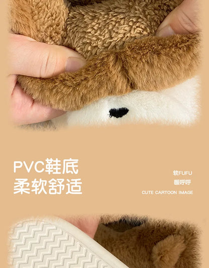Ladies Fall Fluffy Slipper Women White Sheep Animal flip flops Winter Warm Cartoon Kawaii Soft Plush Indoor Home Shoes Gift