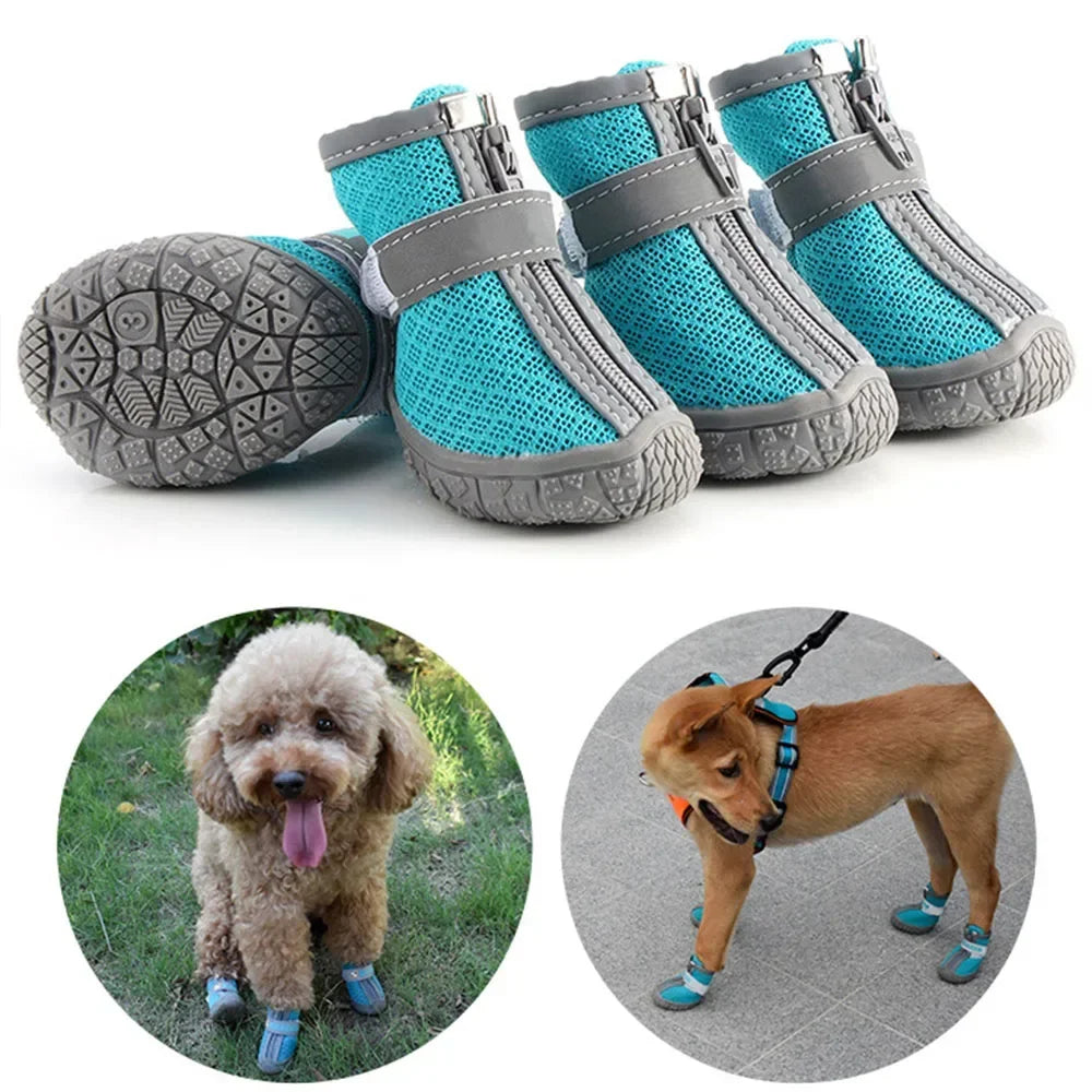 Dog Shoes Waterproof Dog Shoes for Hot Pavement Puppy Pet Boots & Paw Protectors Small Medium Dogs for Hardwood Floors Anti Slip