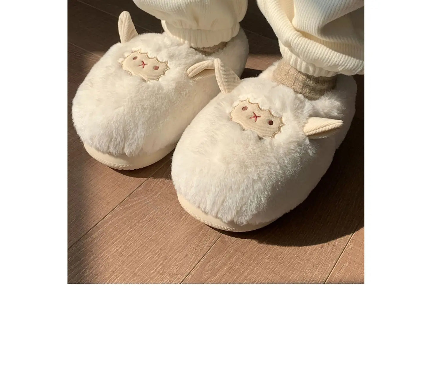 Gacimy Winter Plush Slippers For Women Cute Milk Cow Fluffy Cotton Shoes Girls Fashion Cartoon Indoor Warm Comfortable Slippers