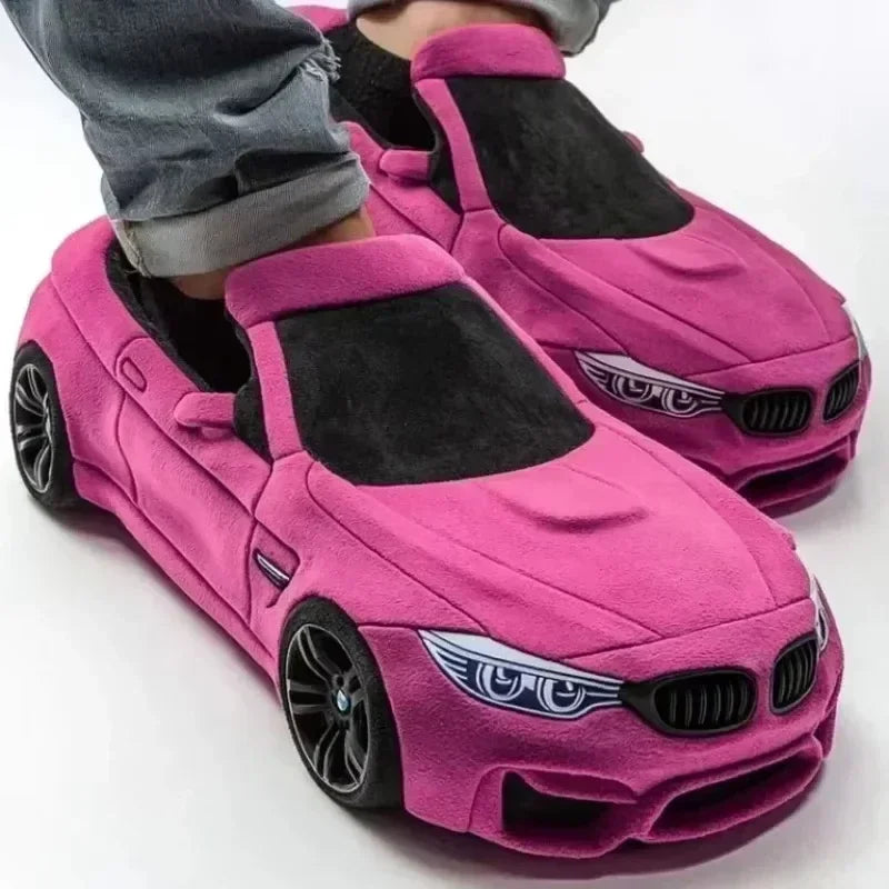 2026 New For BMW Porsche racing plush slippers toy Cotton Shoes Warm Home Plush Shoes Car Slippersr Christmas gifts