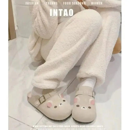 New Thick Bottom Rilakkuma Women's Shoes Height Increase Cartoon Anime Periphery Cute Retro Rilakkuma Slippers