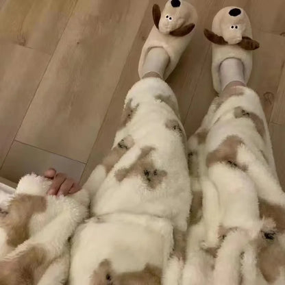 Korean Style Long Hooded Coral Fleece Sleepwear Women's Thickened Autumn Winter New Arrival Comfortable Home Leisure Robe