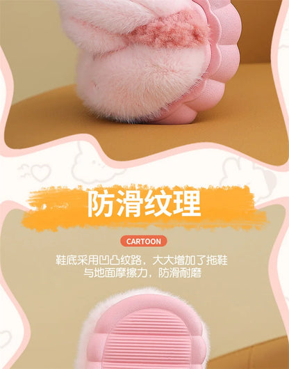 New Children's Cartoon Animals Wrap Plush Slippers Soft Sole Non-slip Winter Warm Baby Boys Girls Indoor Home Cotton Shoes