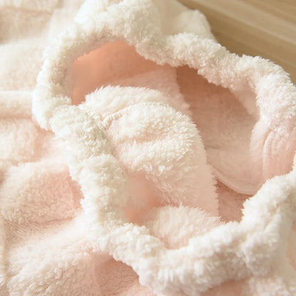 Thickened Flannel Sleepwear Long Sleeve Home Clothes Set for Couples Autumn Winter Warm Home Clothes Polyester Fiber