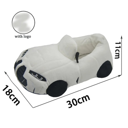 Highland Cow 14 Colors Car Plush Slippers Fun Vehicle Shape Stuffed Shoes Women Men Christmas Indoor House Slippers