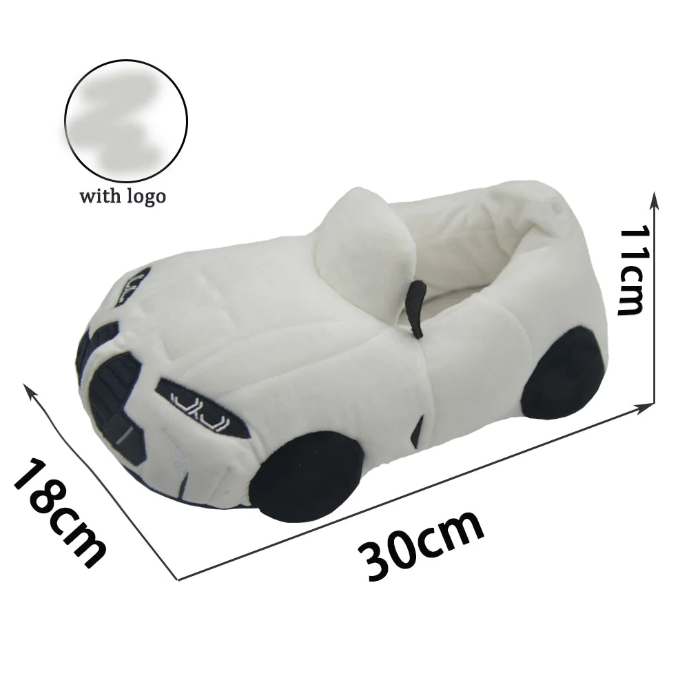 Highland Cow 14 Colors Car Plush Slippers Fun Vehicle Shape Stuffed Shoes Women Men Christmas Indoor House Slippers