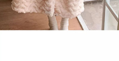 Korean Style Long Hooded Coral Fleece Sleepwear Women's Thickened Autumn Winter New Arrival Comfortable Home Leisure Robe