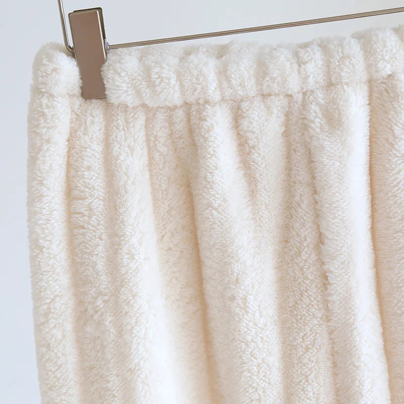 2025 Autumn/Winter New Women's Pajama Set Flannel Thickened Warm Cute Long Sleeve Pants Two Piece Coral Fleece Home Fur Women