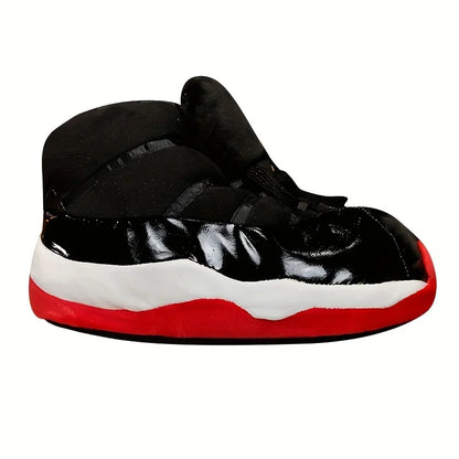 unisex indoor slippers basketball trainer slides warm winter indoor shoes