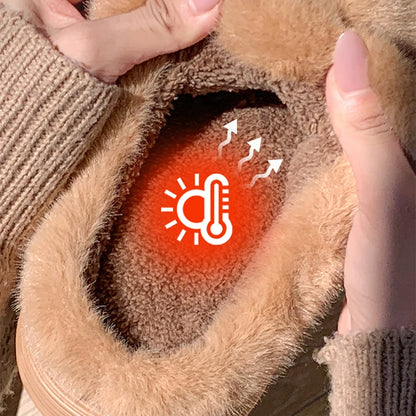 Women's Cute Cartoon Dog House Slippers Warm Thick Sole Non Slip Cotton Shoes Woman Autumn Winter Fluffy Comfort Plush Slippers