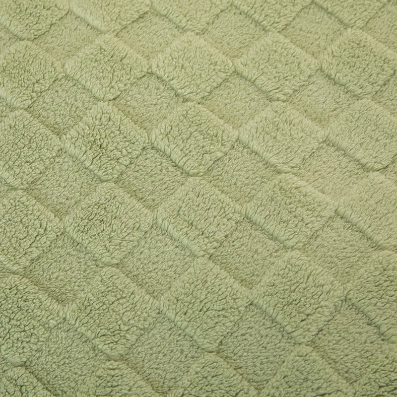 Plaid waffle jacquard 4 saisons — Texture naturelle & chaleur modulable