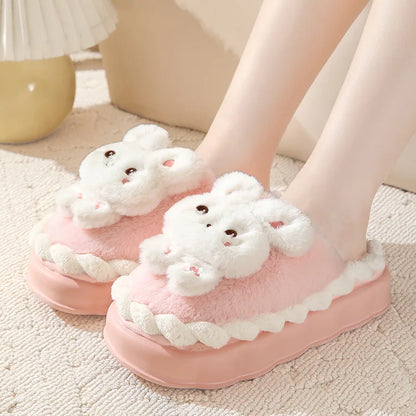 New Adorable Kitty Claw Slippers Women's Home Shoes Non Slip Furry Mules Female Fashion Warm Fluffy Slides Outdoor Cat Slippers