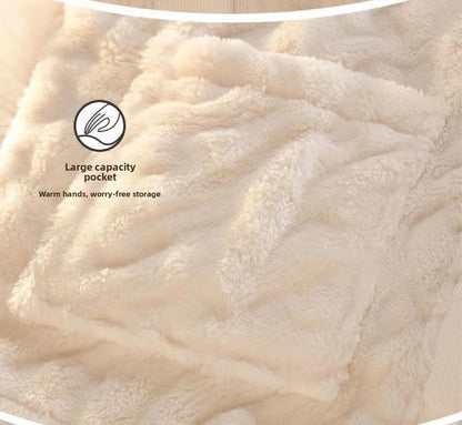 Winter Plush Fleece Thickened Flannel Sleepwear Set Women's Home Clothes Warm Cozy Breathable Long Sleeve Long Pants Home Lei...