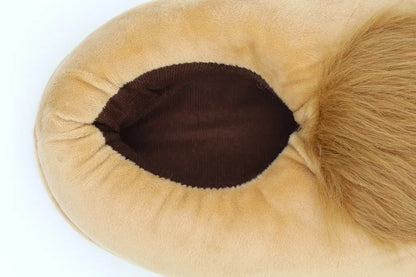 Creative Hobbit Plush Cotton Slippers Men's Large Size Home Use Gift Thick Bottom Warm Shoes Soft Home Slippers for Men