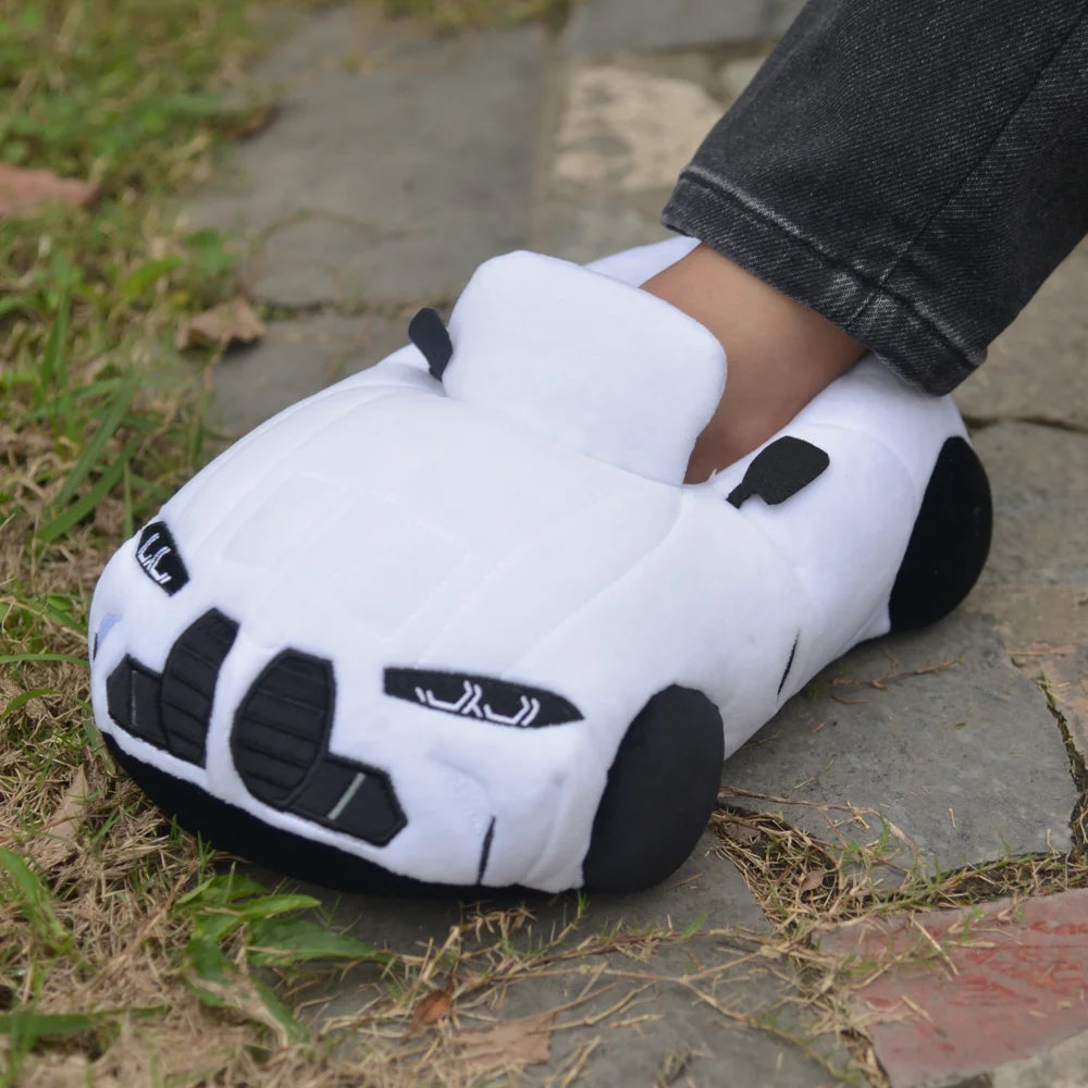 Highland Cow 14 Colors Car Plush Slippers Fun Vehicle Shape Stuffed Shoes Women Men Christmas Indoor House Slippers