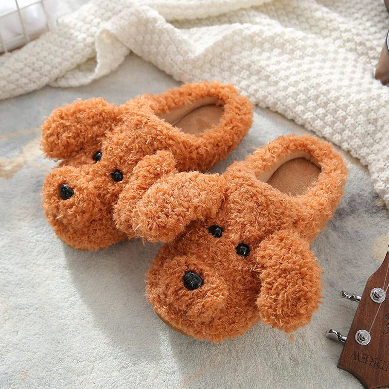 Gacimy Winter Plush Slippers For Women Cute Milk Cow Fluffy Cotton Shoes Girls Fashion Cartoon Indoor Warm Comfortable Slippers