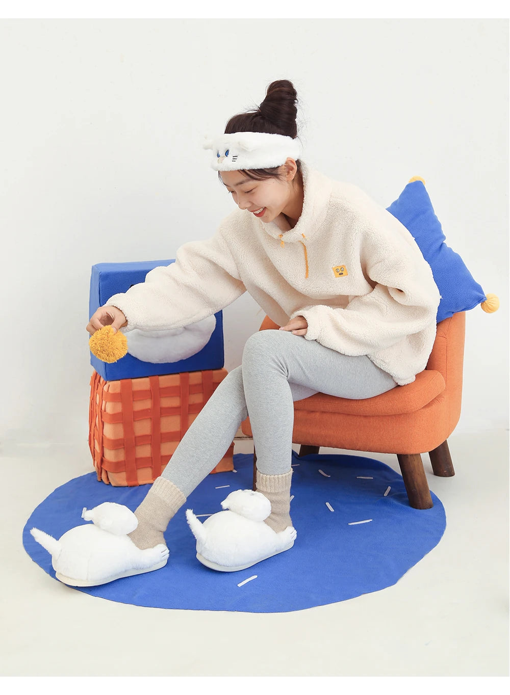 Cosy Cute British Shorthair Cat Slippers For Women Men Who Loves Kitty Indoor Fluffy Plush Home Shoes Fur Slides Mules Slippers