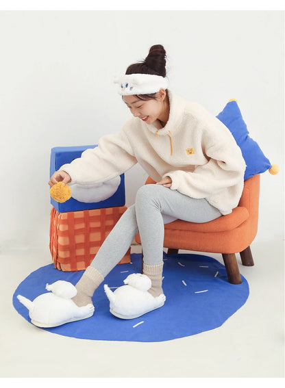 Cosy Cute British Shorthair Cat Slippers For Women Men Who Loves Kitty Indoor Fluffy Plush Home Shoes Fur Slides Mules Slippers