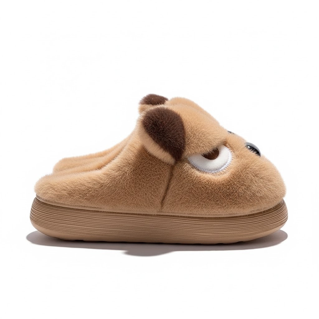 Pantoufle Badou Truffe | le chien moelleux des journées au ralenti